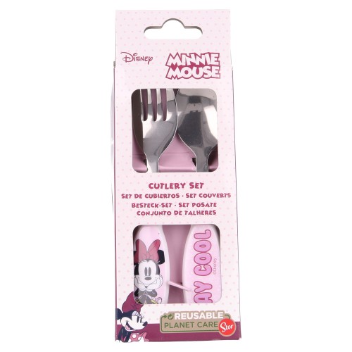 Minnie Mouse Stay Cool 2-delig metalen bestek set 