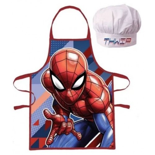 Marvel Spiderman kookschort met koks muts 3-8 jaar